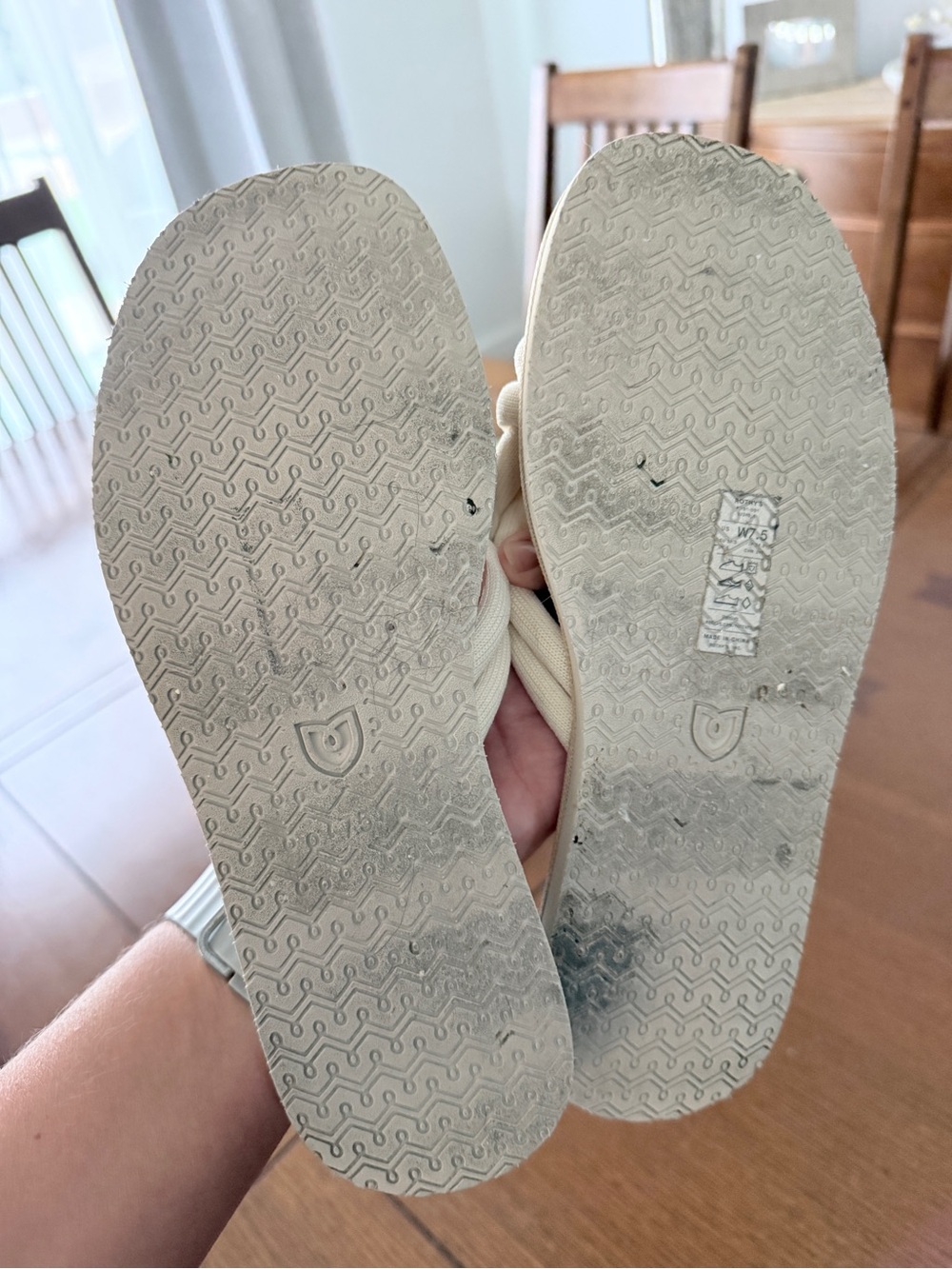 Rothys Woven Knot Slide Sandals — Cream - Picture 4 of 5